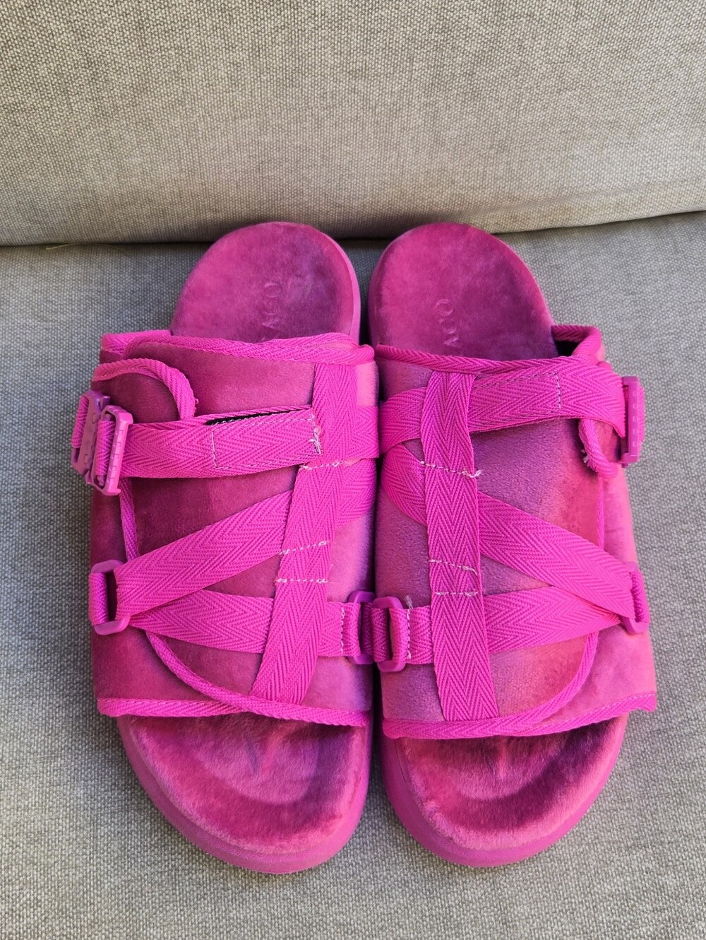 Draco Men's Pink Strappy Slide Sandals
